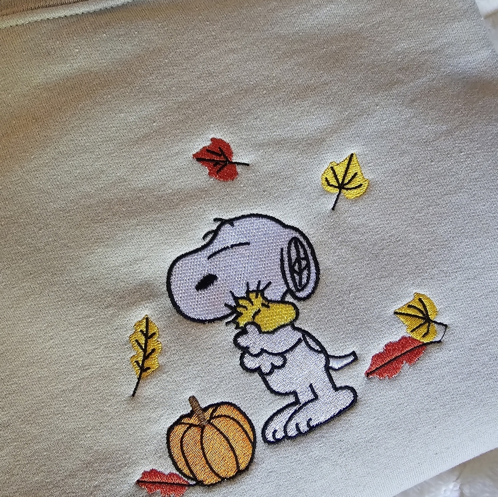 Snoopy Fall Embroidered Sweatshirt